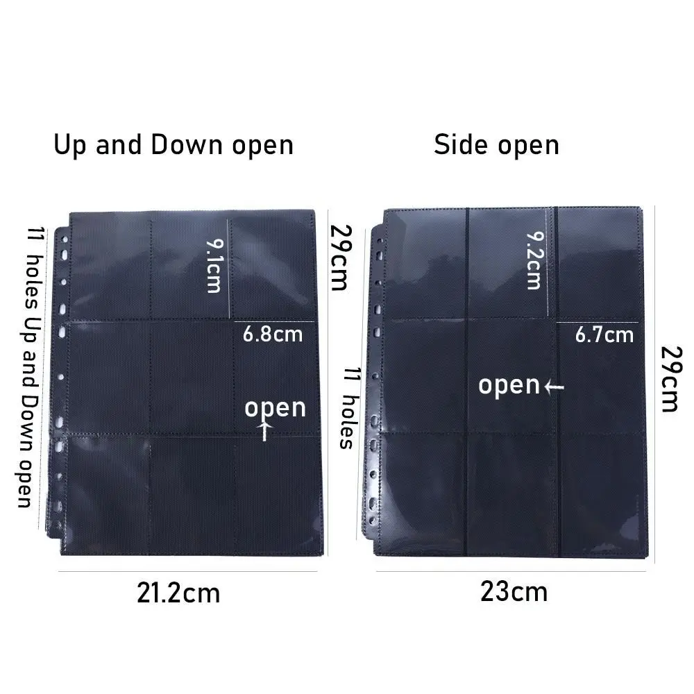 Ticket Stamp Collection Card Organizer Collection Album Replacement Loose-leaf Inners Inner Page Card Album Black Storage Page