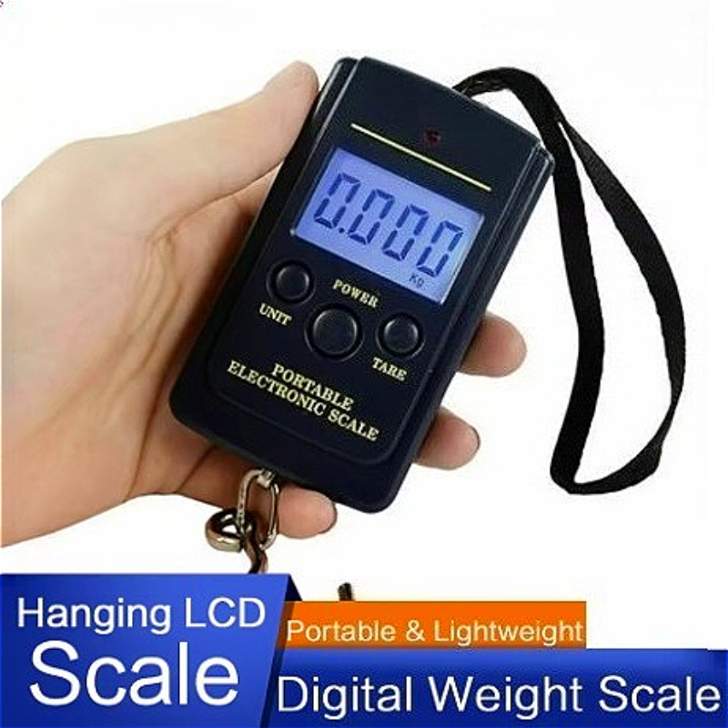 40kg X 10g Mini Digital Scale for Fishing Luggage Travel Weighting Portable Electronic Hanging Hook Scale Hand Scales
