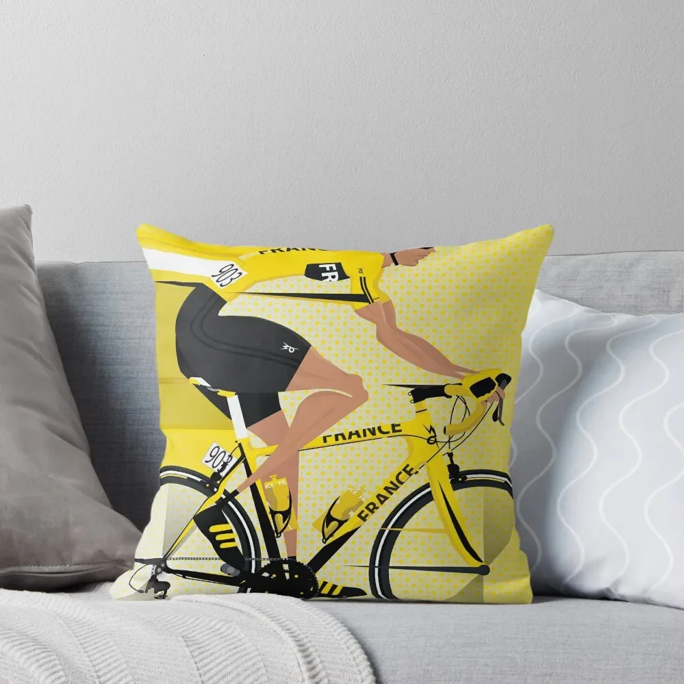 

France Yellow Jersey Throw Pillow