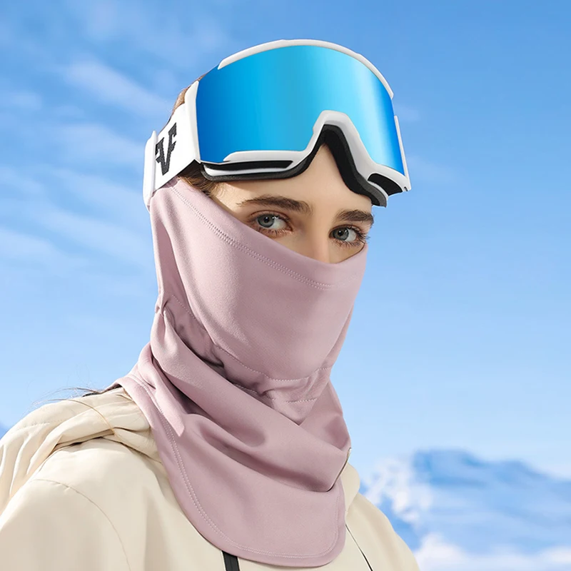 Winter Ski Mask Women Outdoor Sports Mountaineering Snowboarding Ski Bibs Men Warm Thick Plush Windproof Cold Proof Riding Mask
