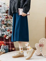 4 Pairs Christmas Socks Woman Funny Santa Claus Christmas snowman Socks Kawaii Cartoon Animal Girl Cute Novel Christmas Gift Soc 6