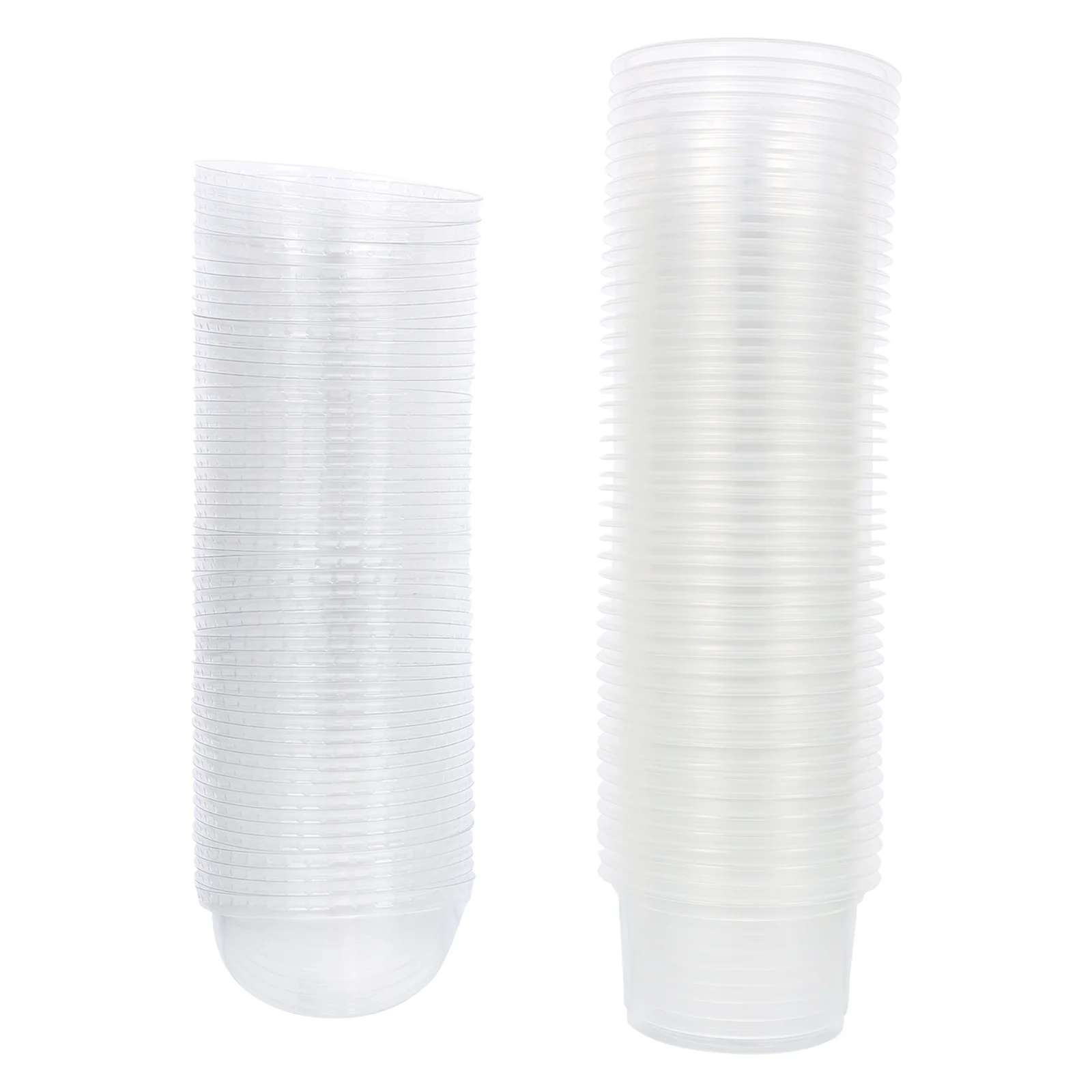 

50pcs/20pcs Disposable Dessert Cups Transparent Plastic Salad Bowl Ice Cream Dessert Cups With Hole Dome Cover