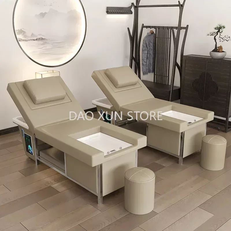 Massage Head Spa Shampo Chair Move Adjust Pedicure Sink Luxury Hair Wash Bed Foot Shampouineuse Salon Equipment MQ50SC