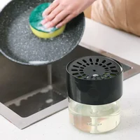 เครื่องจ่ายสบู่เหลวสําหรับห้องครัว เครื่องจ่ายสบู่เหลว เครื่องจ่ายสบู่เหลวในครัวพร้อมที่วางฟองน้ํา ฟองน้ําแคดดี้ เครื่องปั๊มสบู่ 2