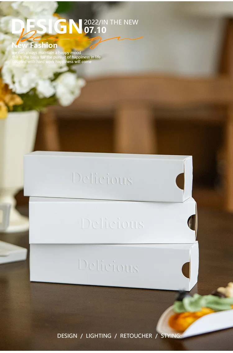 50PCS Rectangle French Napoleon Mousse Boxes, DIY Mini Cake Packaging, Waterproof and O... - SKU FNMB1115 - UGI Packaging