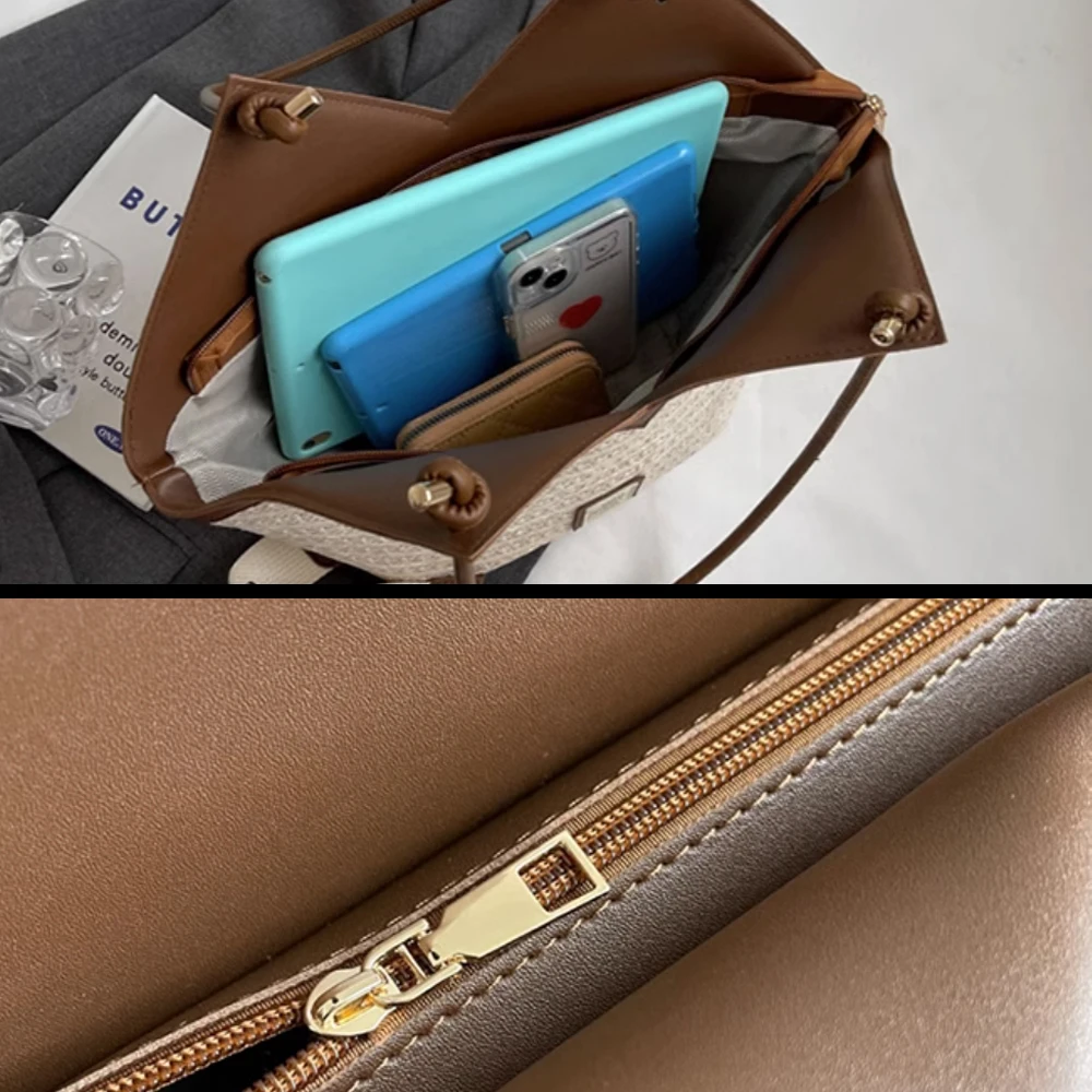 Woven Straw Bag For Women With Large Capacity 2023 New Summer Beach Shoulder Bag, Beach Vacation Commuting Tote Bag