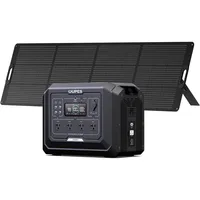 Solar Generator Mega 1 1024Wh with 240W Solar Panel, LFP Battery 2000W Portable Power Station Fast Charging to 100% within an 1