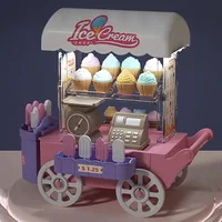 Sweet Dessert Stand Ice Cream Truck Toy Colorful Luminous Mini Bread Truck DIY Mini Children's Food Stand Truck Toy Kids 1