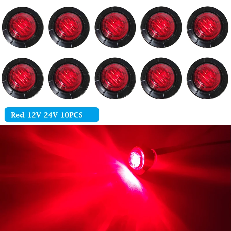 ตัวเลือกสินค้า ไฟ LED ด้านข้างรถยนต์ 10 ดวง 12V/24V