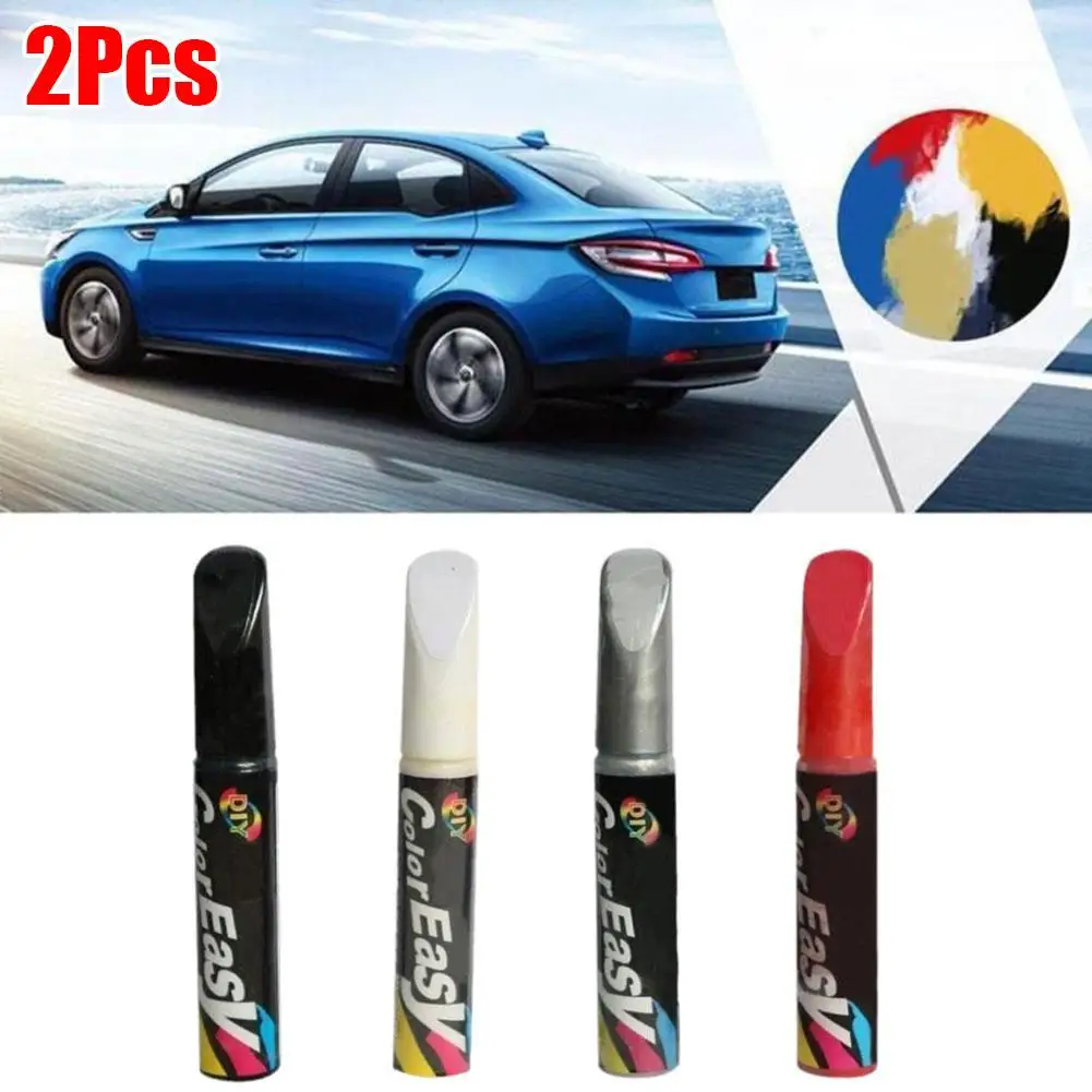 

2pcs Universal Car Coat Scratch Clear Repair Colorful Paint Touch Up Maintenance Paint Repair Accessories Pen Pen Car Water Y0Q5