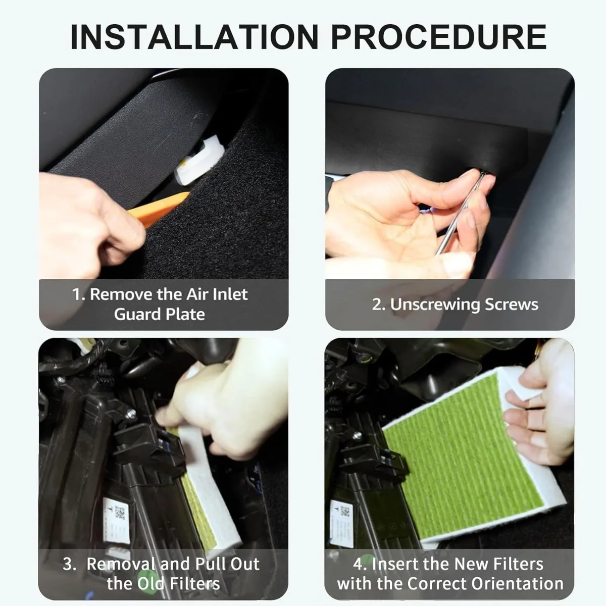 Installation demonstration of cabin air filter in Tesla