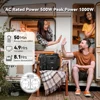 FF Flashfish AC 230V 500W(Peak 1000W) Portable Power Station EU Solar Generator 540Wh 120W DC Power Battery Camping Outdoor RV 2