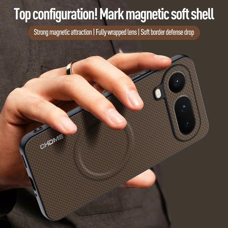 Magnetic Car Mount Anti-Drop Protective Back Case with Soft Edge