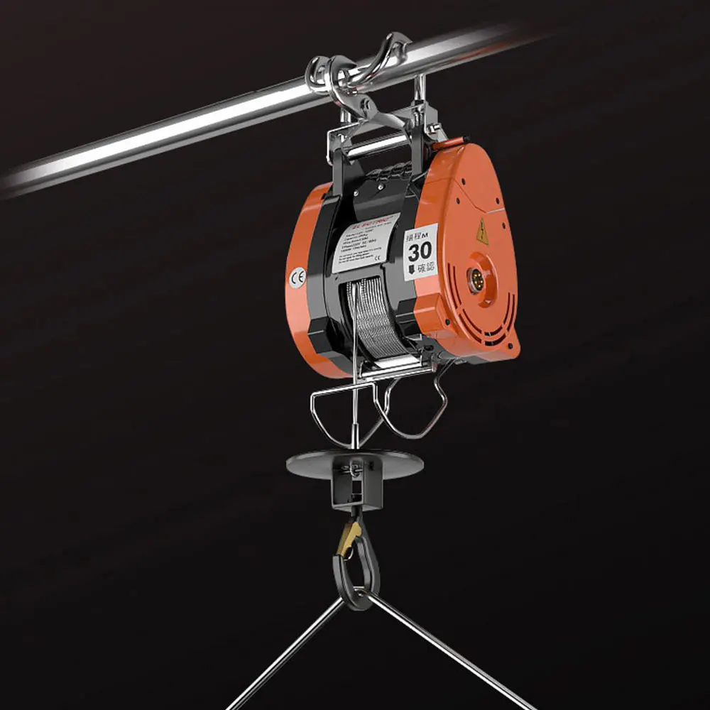 300kg 30M Electric Hoist 220v Small Household Wire Rope Electric Hoist