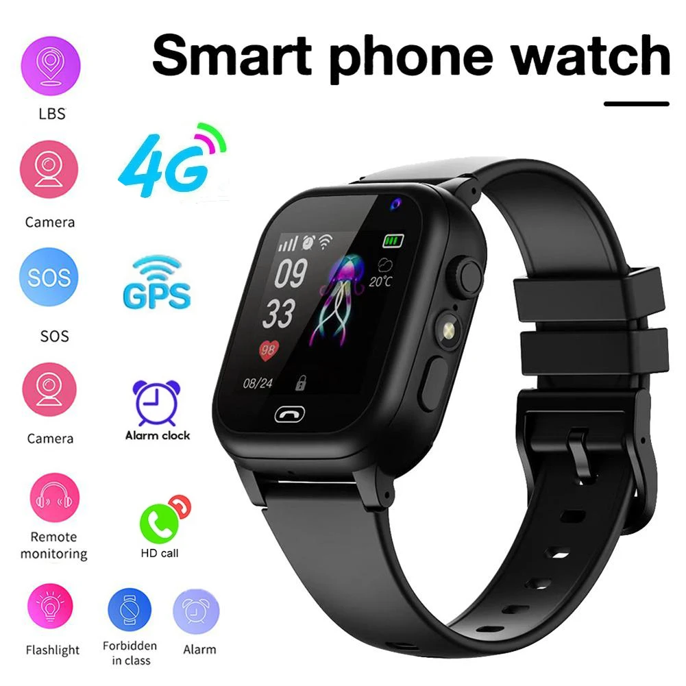 Bambini Smart Watch 400Mah Sos Gps Posizione Videochiamata Sim Card Per Bambini Smartwatch Camera Orologi Impermeabili Relojes 2023