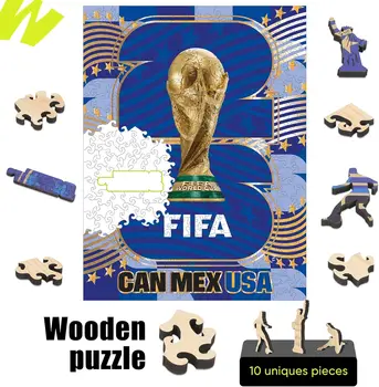 FIFA World Cup 2026 Limited Edition Collector's Houten Puzzel 300 Stuks Volwassenenpuzzels met Cadeauverpakking voor Echte Fans Officieel Gelicenseerd 2