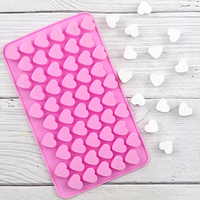 

20PCS/LOT ReadStar 55CA050RD008 Cake Silicone Molds 55 Cavities Heart Shape Cakes Chocolate Baking Mould DIY Soap Mold