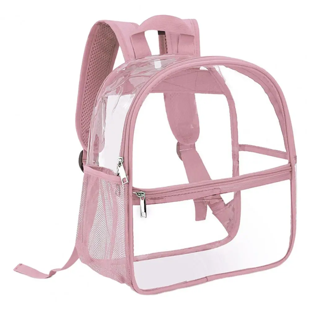 Transparenter Rucksack Studenten tasche große Kapazität wasserdichter Reiß verschluss Reisetasche Unisex Schulter rucksack Outdoor-Zubehör