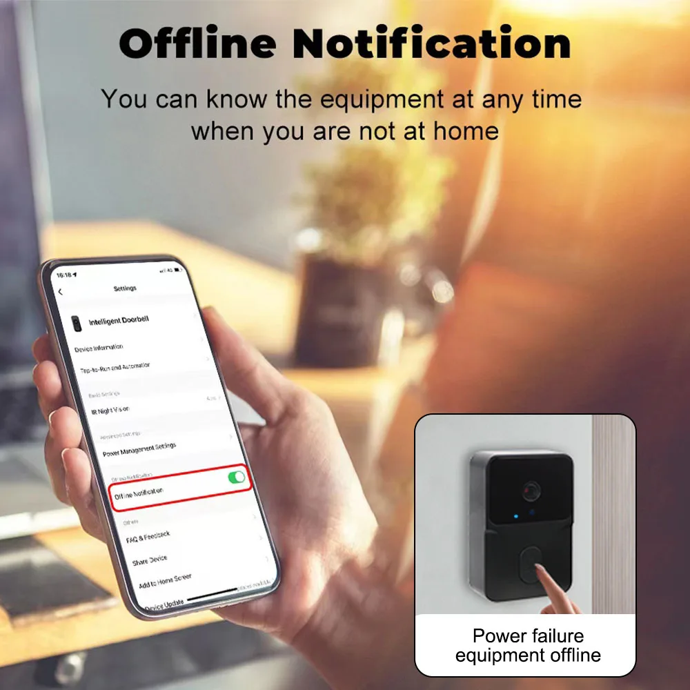 Night Vision For Home HD Door Bell Camera Wireless Video Doorbell Door WIFI Intercom Voice Change Two Way Smart Home Security