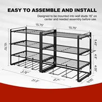 Power Tool Organizer Wall Mount 4 Layer Garage Storage Rack for Drill Screwdriver 1