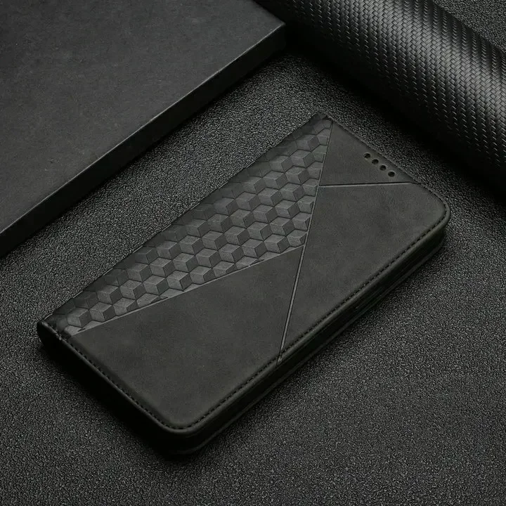 Leather Magnetic Flip Case - Elegant Book Style Cover