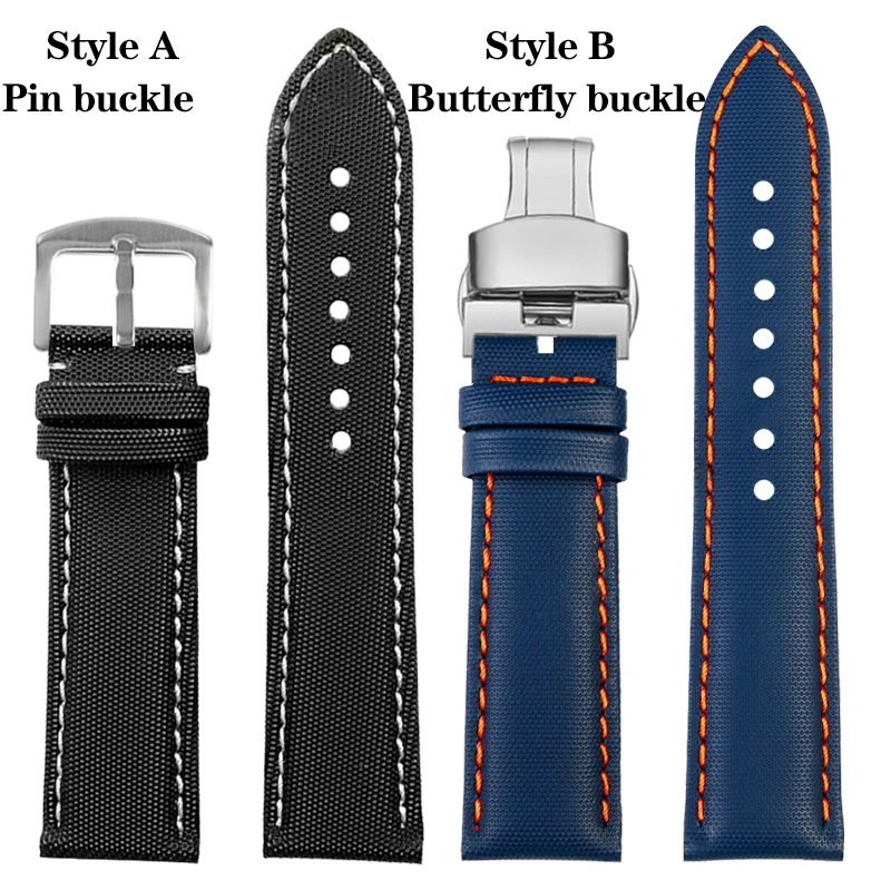 Cinturino Inferiore In Pelle Di Nylon Per Longines Classic Series L3.674/L2.747 Tudor Heuer Tissot Cinturino Sportivo Bracciale 20Mm 21Mm 22Mm