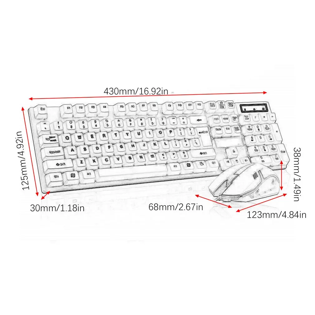 Keyboard Mouse Set Adapter for PS4 PS3 Xbox One For Xbox 360 Gaming Rainbow LED Typewriter Inspired Mechanical Keyboard 6
