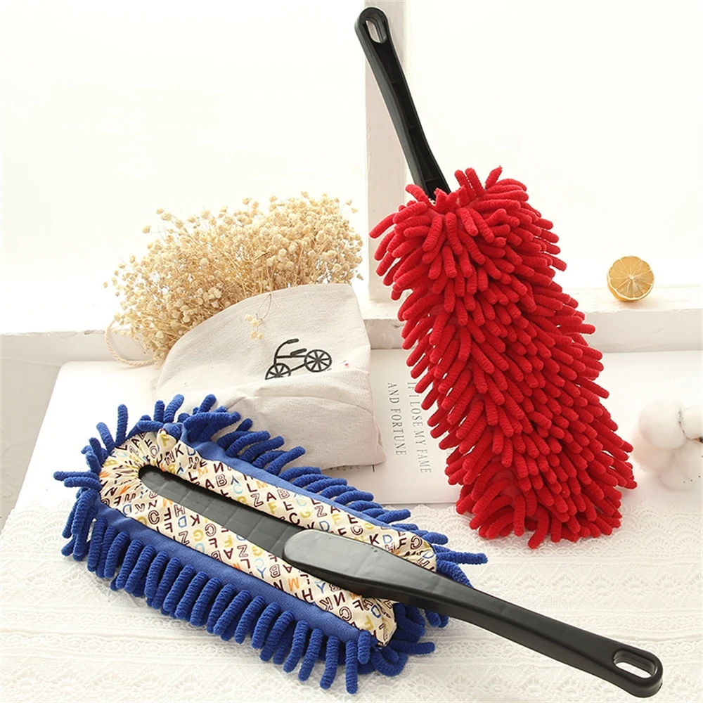 Multi-Function Cleaning Duster Microfiber Duster Brush Chenille Dust Remover Mini Portable Car Wash Brush Home Cleaning Tools