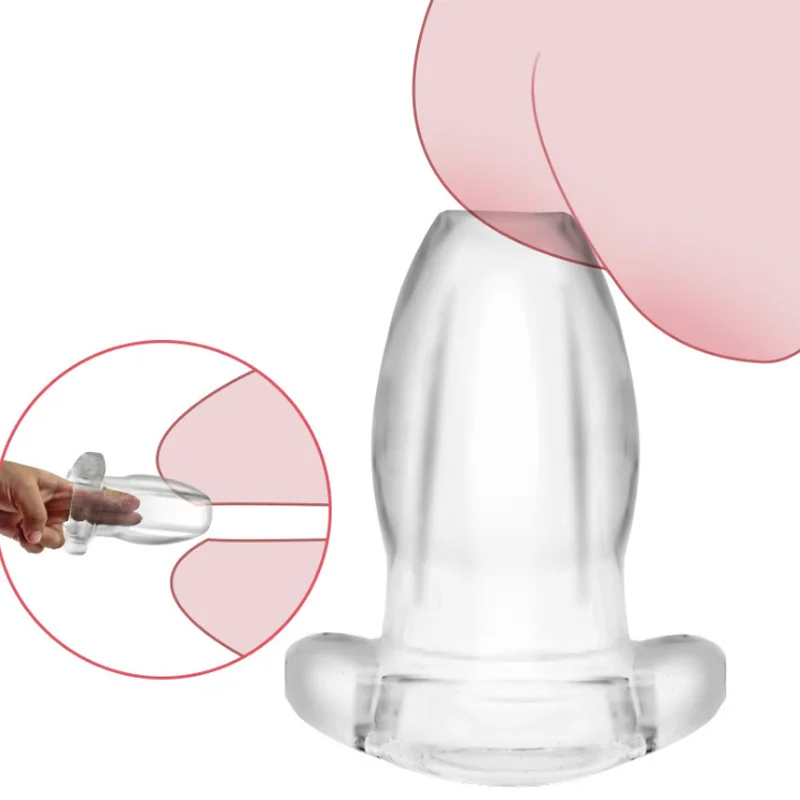 Hollow Anal Plug Anal Extender Dilator Butt Plug Peep Vagina and Aual Enema Sex Toys Men Gay Sex Products