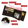 New Short Men Wallets High Quality Card Holder Classic Men's Purses Name Customized PU Leather Photo Holder Small Male Wallet 4