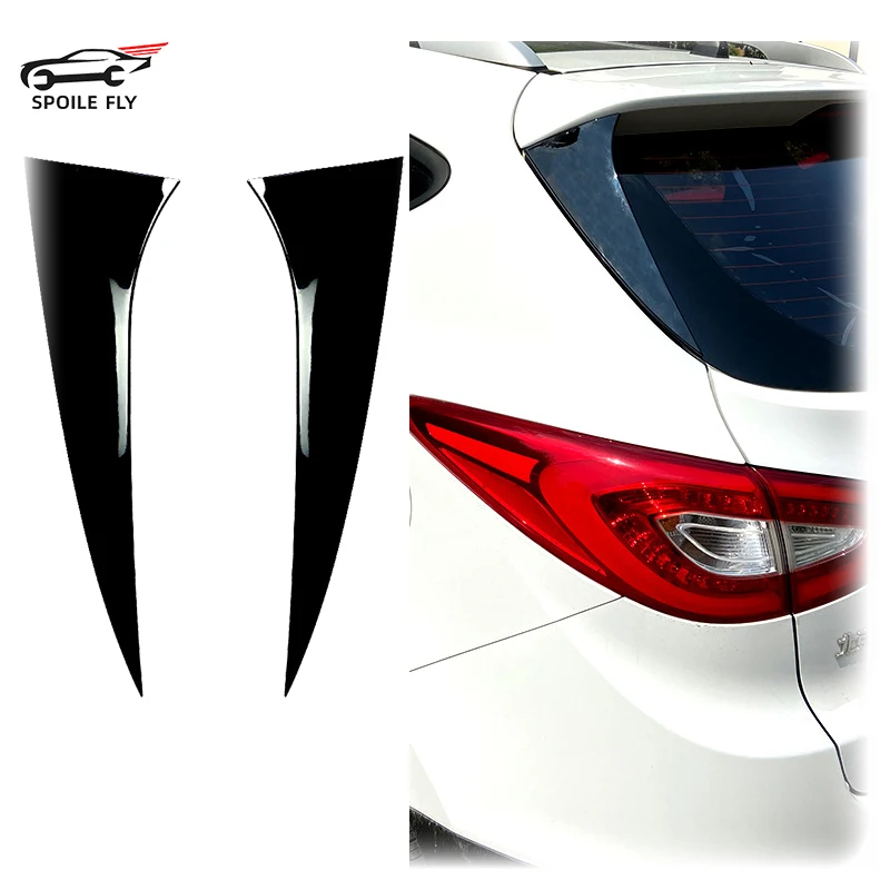 

2010 To 2017 For Hyundai iX35 Rear Side Spoiler Canard Splitter Car Rear Window Side Wing Auto Replacement Parts ABS Gloss Black