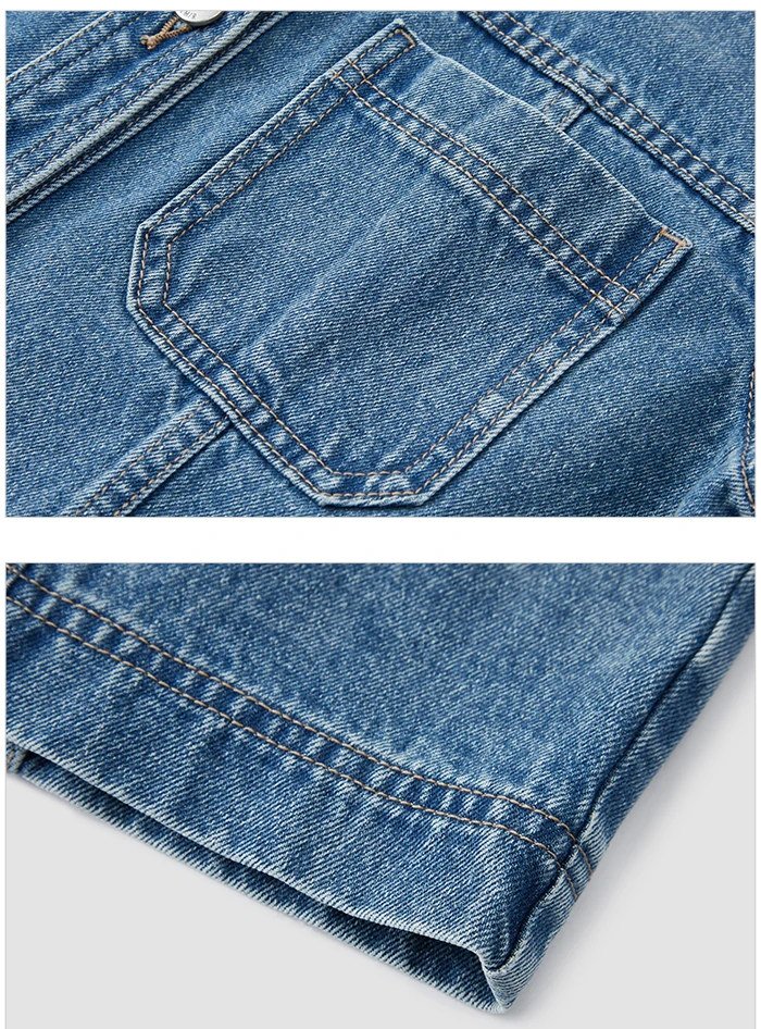 Denim Jacket Women Short Style Small And Taller Spring New Retro Round Neck Jacket Casual And Versatile Coats