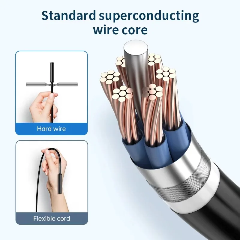 8mm 내시경 자동차 검사 카메라 방수 LED 조명 탑재 타입-C 보어스코프 검사 장치 자동차 엔진 점검용