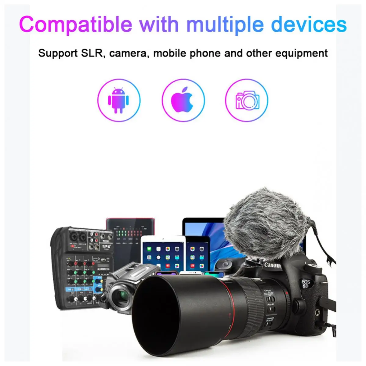 Kinglucky  3.5mm Desktop Conferen Microphonede Interview CameraPhone Universal Recording Mic for Camcorders Voice Studio Live