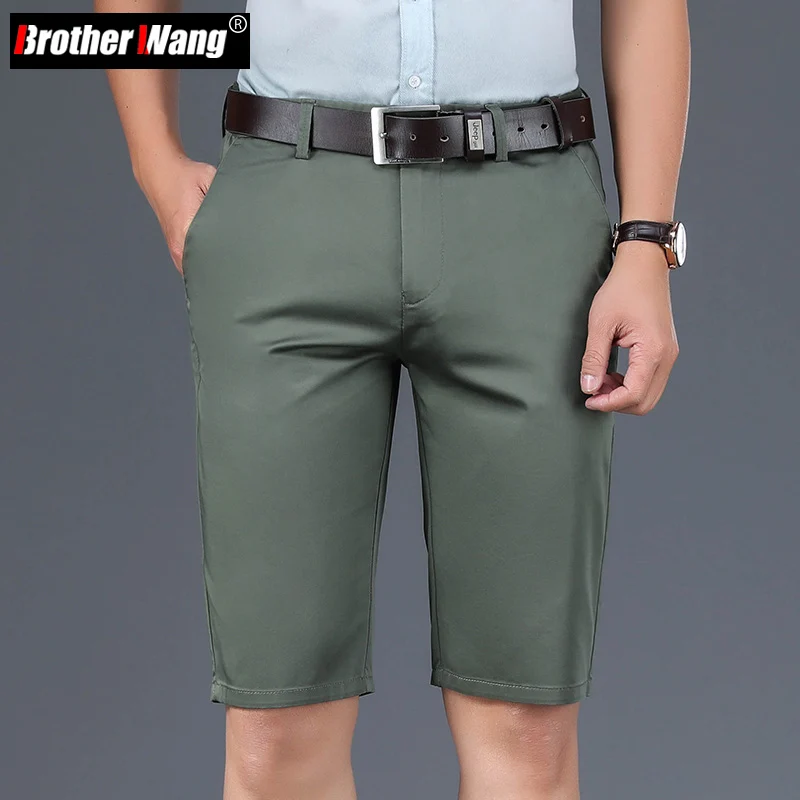 Khaki Shorts Business Casual Shorts Cotton Business Casual Green