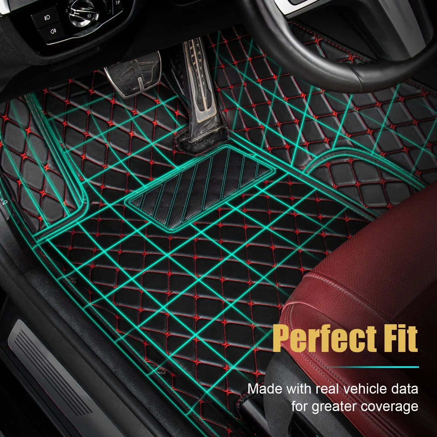 맞춤형 자동차 바닥 매트, Chevrolet Cruze 2009 2010 2011 2012, 자동차 럭셔리 가죽, 남녀공용 풀 커버리지