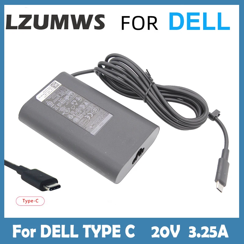 20V 3.25A 65W Adattatori Per Notebook Tipo Di Caricatore C Usb Per Dell Latitude 3300 3301 3310 3320 3330 3400 3410 3420 5290 7285 7389 7390
