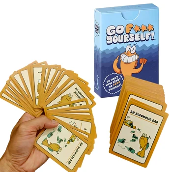 Go Fish Gioco di carte da te Divertente regalo di bavaglio Esilaranti giochi da tavolo con un gioco di società di interazione familiare Twist Night per 2+ giocatori