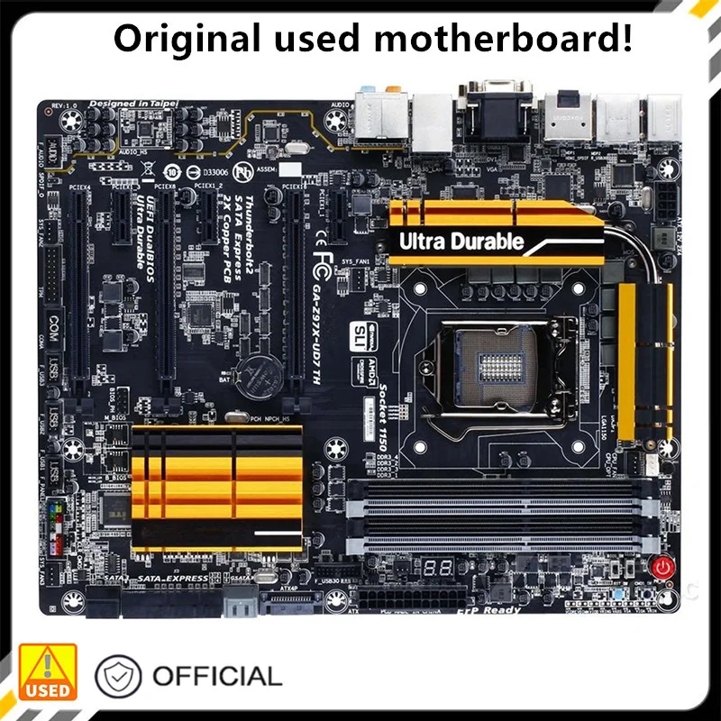 Per Ga-Z97X-Ud7 Z97X-Ud7 Th Scheda Madre Desktop Z97 Lga 1150 Per Core I7 I5 I3 Ddr3 Sata3 Usb3.0 Scheda Madre Usata Originale