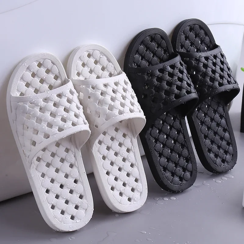 Women's Summer Indoor Bathroom Slippers Thick Bottom Anti-slip Shoes Couple Slippers For Home Floor Men's 2