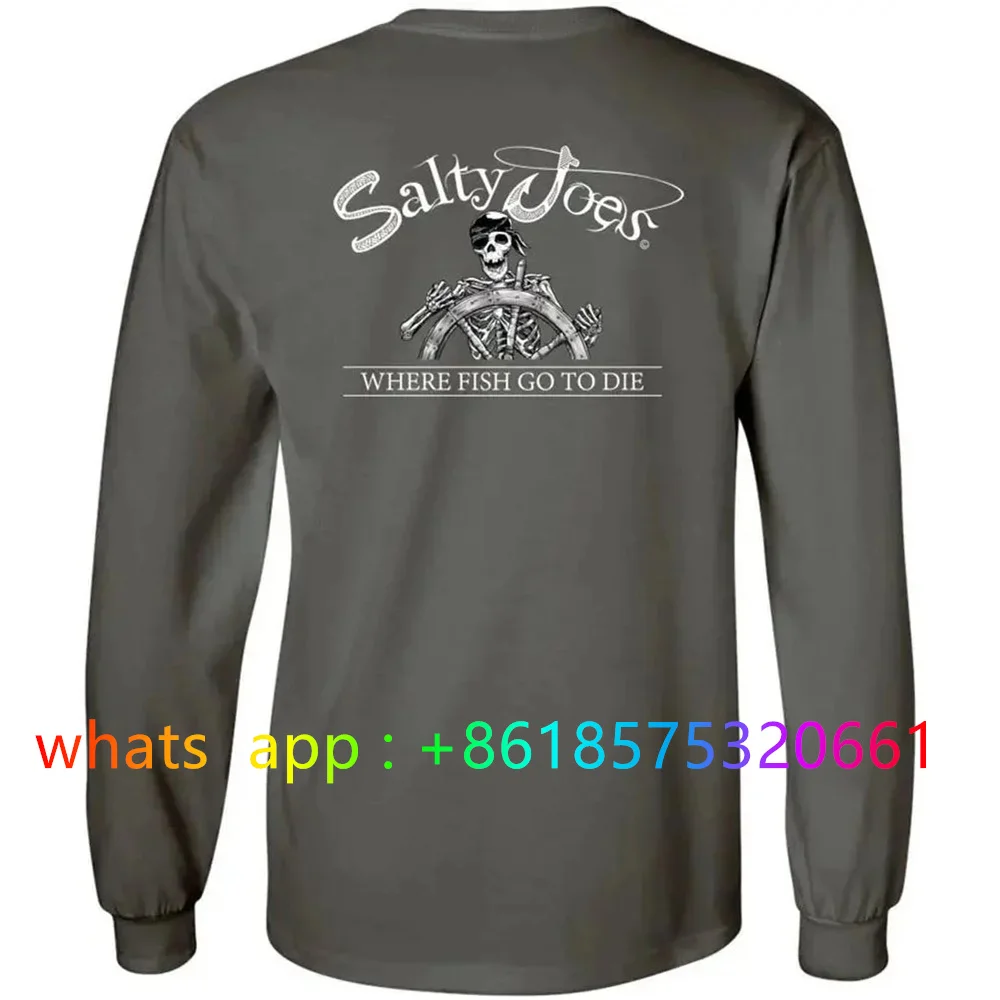 Salty Joe's 여름 낚시 셔츠 긴 소매 자외선 차단 남자 야외 수분 흡수 저지 낚시 의류 Camisa De Pesca