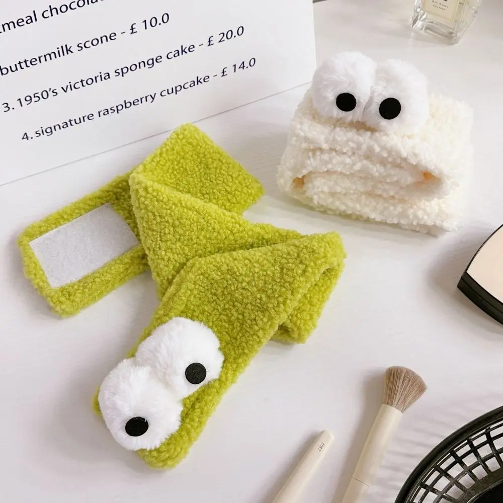 

Plush Big Eyes Soft Elastic Headband Headwear Korean Style Wide-brimmed Cartoon Headband Turban Hair Accessories Make Up