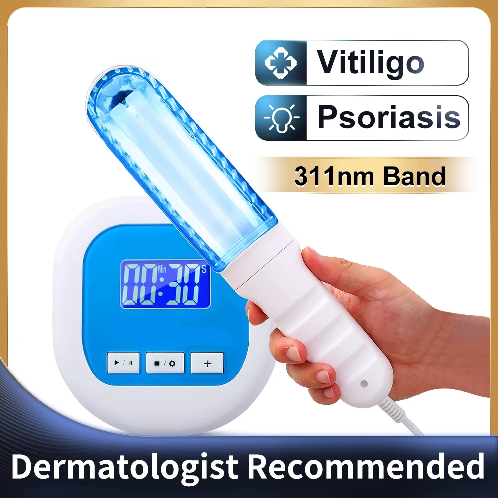 311nm UvB Light Phototherapy for Vitiligo Skin Problems Treatment Ultraviolet Lamp Adopt Medical Light Source Treat Psoriasis
