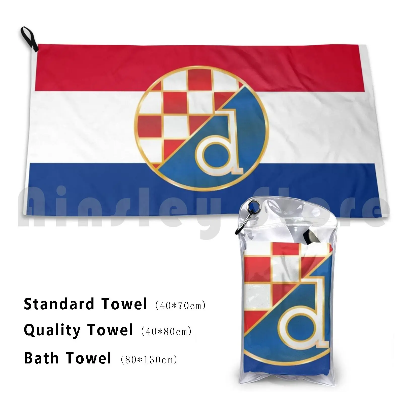 Asciugamano Da Bagno Gnk Dinamo "Cuscino Da Spiaggia 2186 Gnk Dinamo "Hrvatska Croazia Nogometfootball