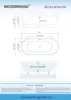 71 inch Acrylic Freestanding Bathtub Contemporary Soaking White Tub with Chrome Overflow and Drain easy maintenance 5