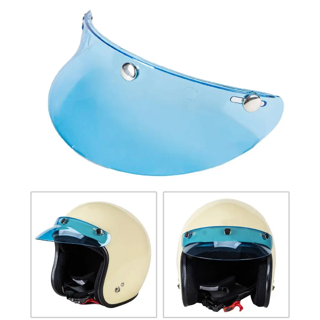 Retro 3 Snap Motorcycle Helmet Visor Peak Protector Cover