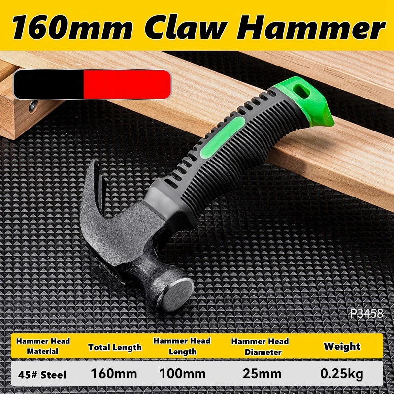 Versatile Lightweight Claw Hammer for Carpentry and Emergency Use