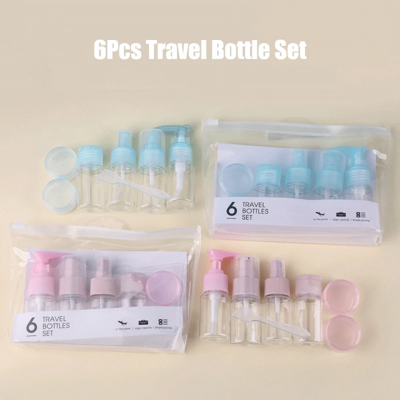 

Travel Bottle Kit Refillable Bottles Set Portable Empty Plastic Cosmetic Containers Spray Bottle Cream Lotion Shampoo Container