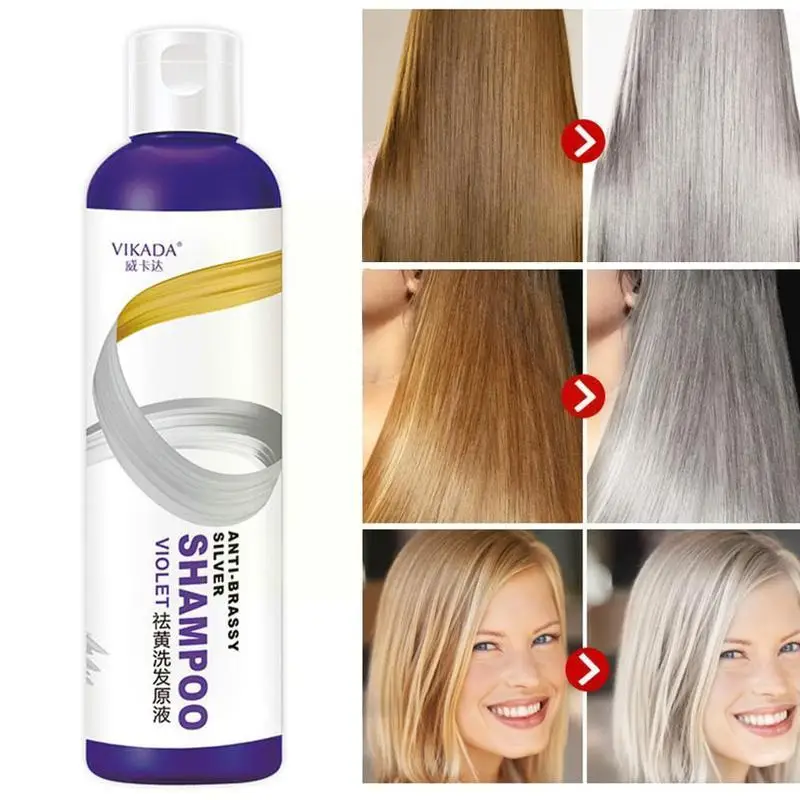 275ml Purple Shampoo For Blonde Hair Bleaching Yellow Removing Linen