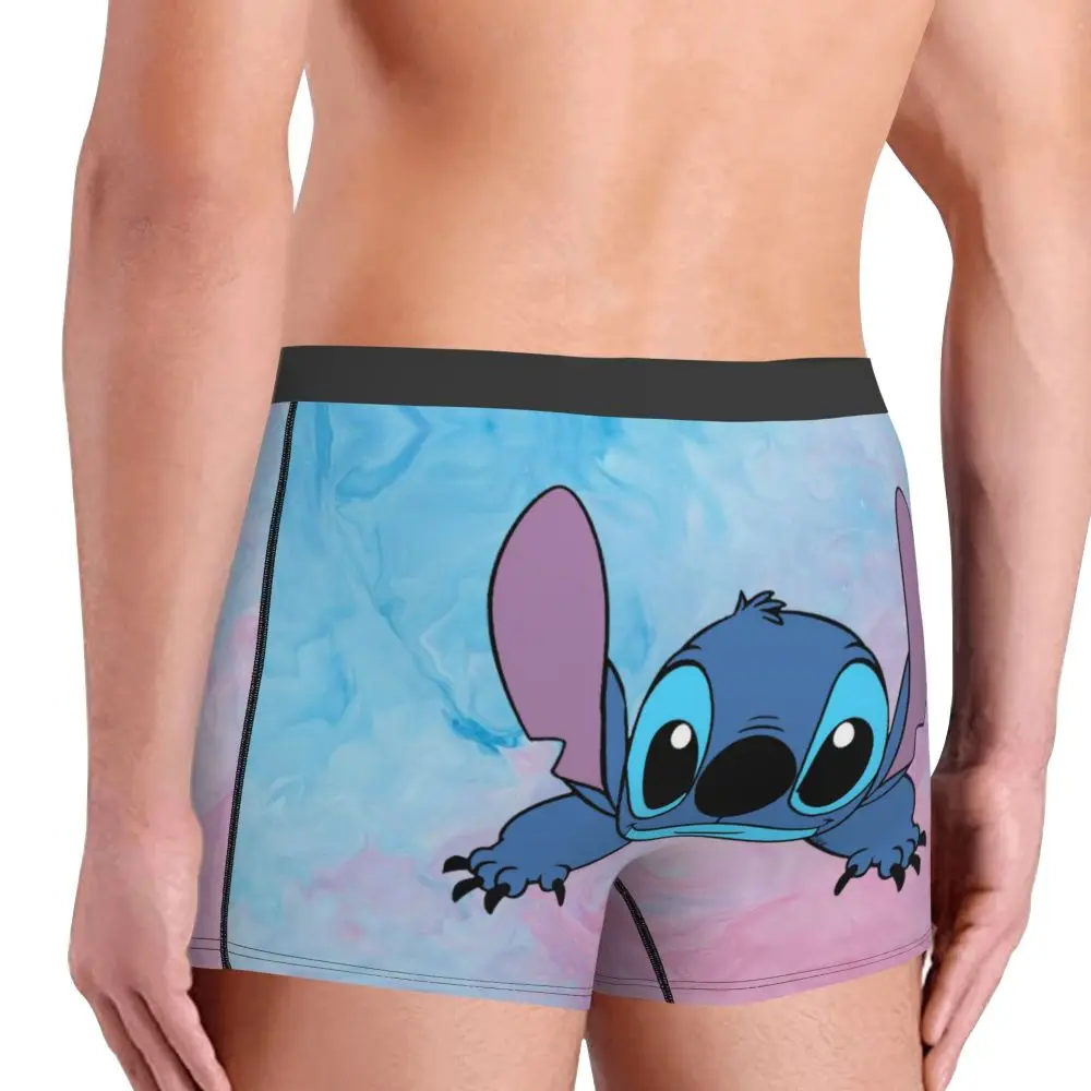 Custom Stitch Lion Cute Boxers Shorts Men's Disney Movie Briefs Underwear Fashion Underpants